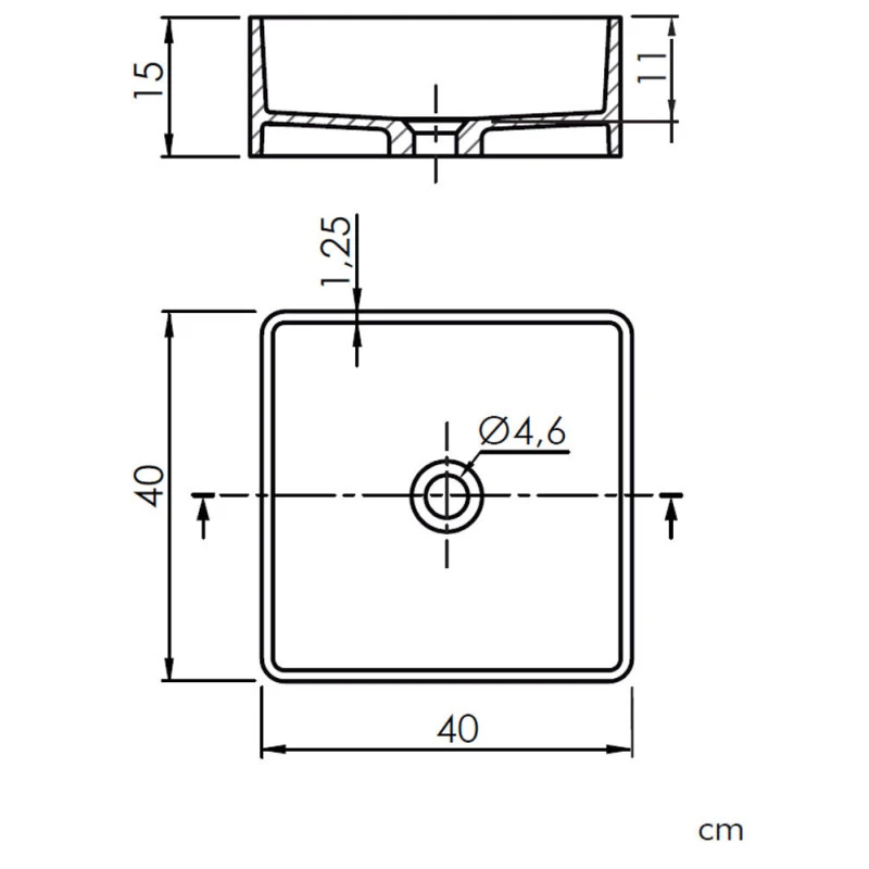 Vasque à Poser Carré - Artana - Dimensions 40 X 40 X 15 Cm 4 Vasque à Poser Carré - Artana - Dimensions 40 X 40 X 15 Cm – Image 2
