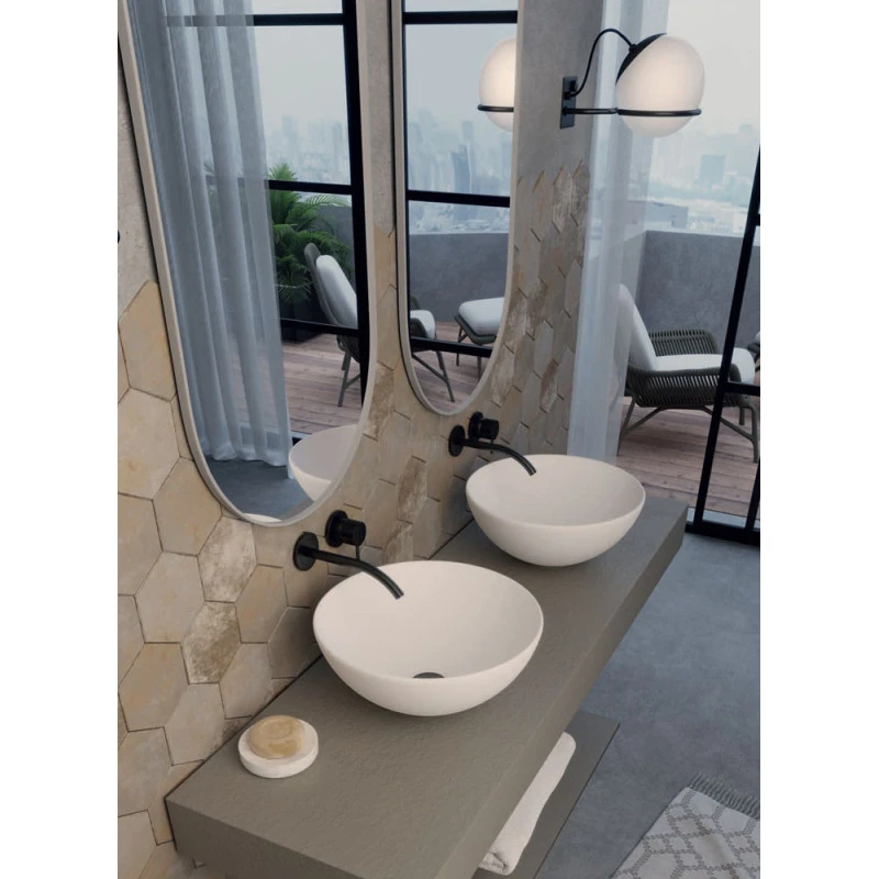 Vasque à Poser Dynamic - Texture Lisse - Dimensions 40 X 16 Cm 3 Vasque à Poser Dynamic - Texture Lisse - Dimensions 40 X 16 Cm