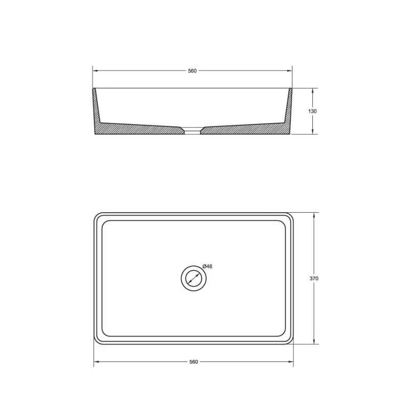 Vasque à Poser Emotion - Texture Lisse - Dim 56 X 37 X 13 Cm 5 Vasque à Poser Emotion - Texture Lisse - Dim 56 X 37 X 13 Cm – Image 3