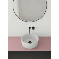 Vasque à Poser Focus - Texture Lisse - Dimensions 37 X 13 Cm -Maison du Confort vasque a poser focus texture lisse dimensions 37 x 13 cm 1