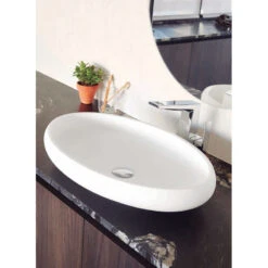 Vasque Ă Poser Ovale - Eslida - Dimensions 60 X 40 X 11 Cm