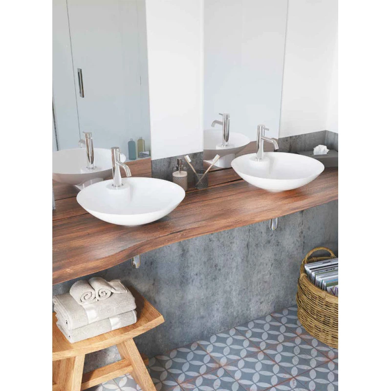 Vasque à Poser Ronde - Bol TP - Solid Surface - Dimensions 43 X 12,3 Cm 3 Vasque à Poser Ronde - Bol TP - Solid Surface - Dimensions 43 X 12,3 Cm