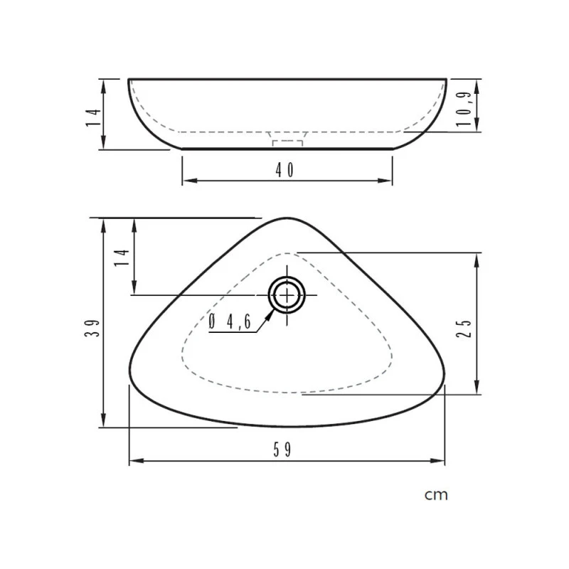 Vasque Céramique à Poser - Bergamo - Dimensions 59 X 39 X 14 Cm 4 Vasque Céramique à Poser - Bergamo - Dimensions 59 X 39 X 14 Cm – Image 2