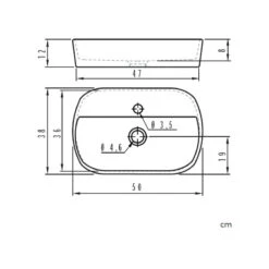 Vasque Céramique à Poser - Marino - Dimensions 50 X 38 X 12 Cm 5 Vasque Céramique à Poser - Marino - Dimensions 50 X 38 X 12 Cm -Maison du Confort vasque ceramique a poser marino dimensions 50 x 38 x 12 cm 1