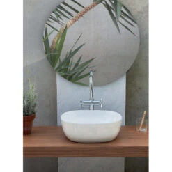 Vasque Céramique à Poser - Palermo - Dim 42,5 X 42,5 X 14,5 Cm