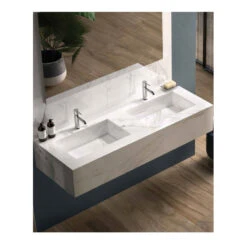 Vasque Double Suspendue - Rak-Precious - Dim 123 X 47 X 22 Cm -Maison du Confort vasque double suspendue rak precious dim 123 x 47 x 22 cm 1