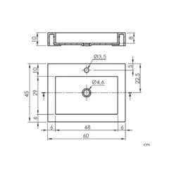 Vasque Suspendue - Bristol - Dimensions 60 X 45 X 10 Cm -Maison du Confort vasque suspendue bristol dimensions 60 x 45 x 10 cm 1