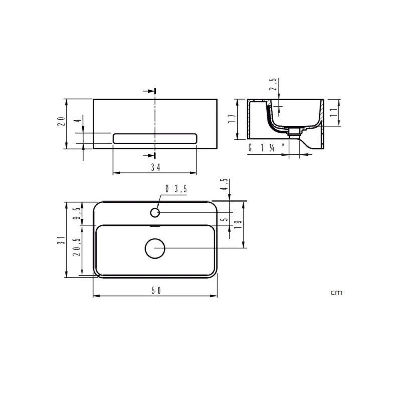 Vasque Suspendue - Cork - Dimensions 50 X 31 X 20 Cm 5 Vasque Suspendue - Cork - Dimensions 50 X 31 X 20 Cm – Image 3
