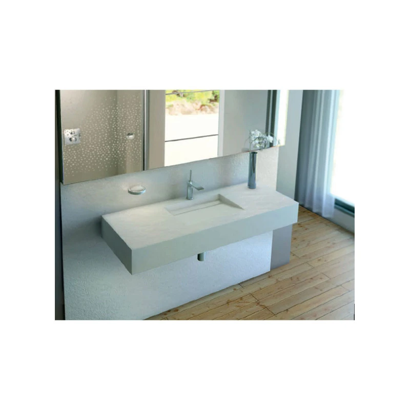 Vasque Suspendue Murale Centrée Cosmopolitan - Texture Ardoise 6 Vasque Suspendue Murale Centrée Cosmopolitan - Texture Ardoise – Image 4