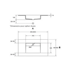 Vasque Suspendue Murale Centrée Cosmopolitan - Texture Ardoise 11 Vasque Suspendue Murale Centrée Cosmopolitan - Texture Ardoise -Maison du Confort vasque suspendue murale centree cosmopolitan texture ardoise 4