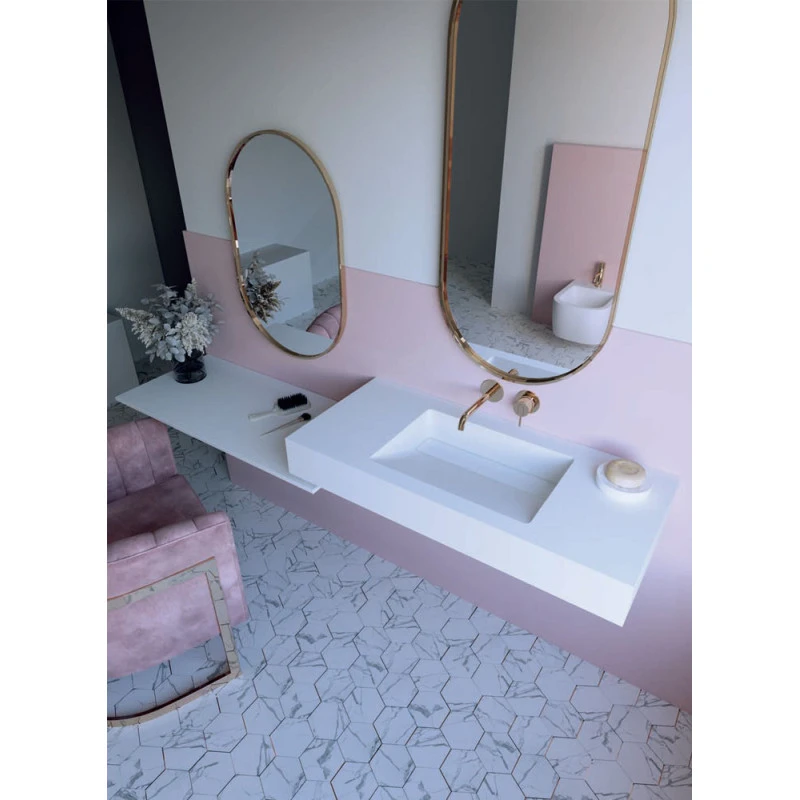 Vasque Suspendue Murale Centrée Cosmopolitan - Texture Ardoise 3 Vasque Suspendue Murale Centrée Cosmopolitan - Texture Ardoise