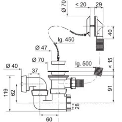 Vidage De Baignoire à Chaînette -Maison du Confort vidage de baignoire a chainette 1