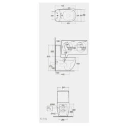 WC Monobloc Murale Au Sol - Rak-Illusion - Dim 64 X 38 X 42 Cm -Maison du Confort wc monobloc murale au sol rak illusion dim 64 x 38 x 42 cm 2